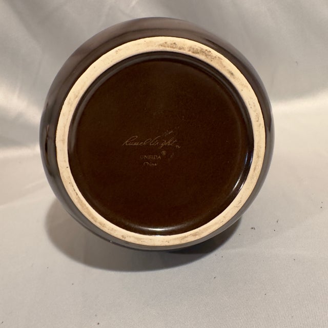 Russell Wright brown ceramic pitcher for Oneida.