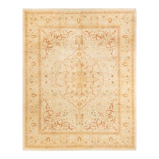 Mogul, One-of-a-Kind Hand-Knotted Area Rug - Ivory, 8' 2" x 10' 2" For Sale
