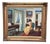 V. Hansen, Interior with Reading Woman, 1960s, Oil Painting on Canvas, Framed For Sale