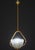 1950s 1950s Art Decò Barovier E Toso Murano Glass and Brass Pendant Light For Sale - Image 5 of 14