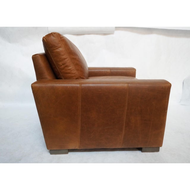 Maxwell Leather Chair by Restoration Hardware For Sale In Los Angeles - Image 6 of 17