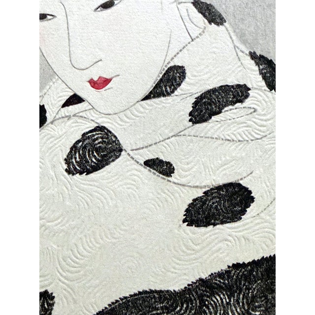 Japanese Large Woodblock Print It Looks Like Snow by Ito Shinsui For Sale - Image 9 of 14