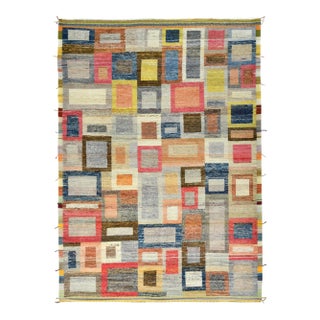 Handmade Borderless Woolpile Rug. For Sale