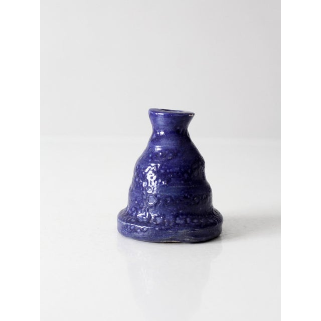 Late 20th Century Vintage Handmade Studio Pottery Vase For Sale - Image 5 of 10