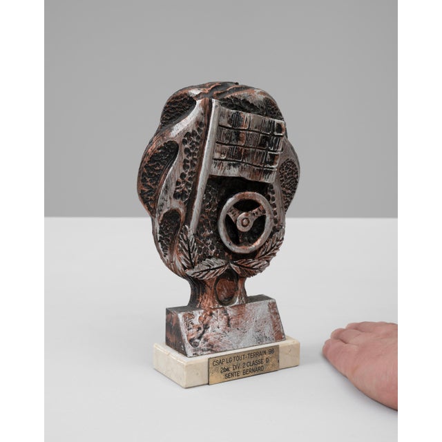 1990s Belgian Metal & Marble Trophy For Sale - Image 18 of 18