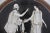 Black Vintage Hand Made Greek Souvenir Plate Mythology Keramikos Athens Polinicis and Erifili For Sale - Image 8 of 8