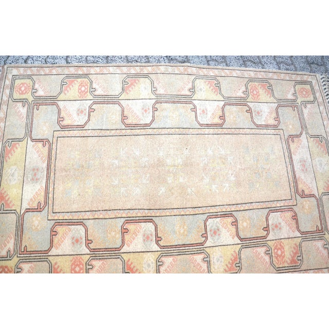 Vintage Anatolian Oushak Turkish Rug For Sale - Image 10 of 11