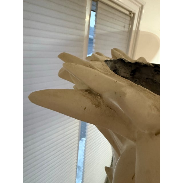 Sculpture Materials 1970s Serge Roche Style Torchere Palm Floor Lamp For Sale - Image 7 of 10