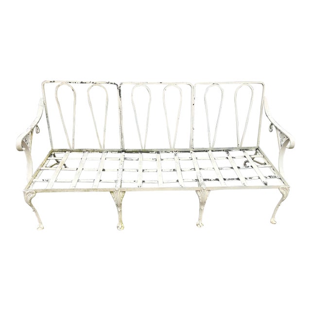 Vintage Molla Cast Aluminum Victorian Style Bench, Attributed For Sale
