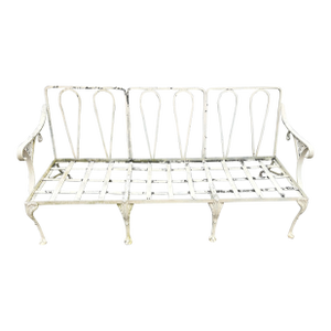 Vintage Molla Cast Aluminum Victorian Style Bench, Attributed