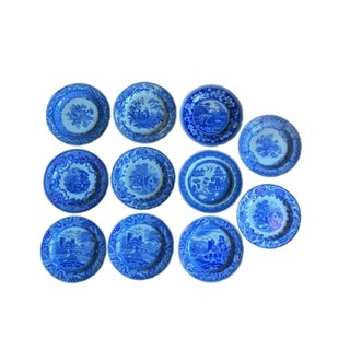 Set of 11 Room Collection Spode Blue Room Dinner Plates For Sale