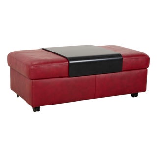 Arion Leather Ottoman from Stressless For Sale