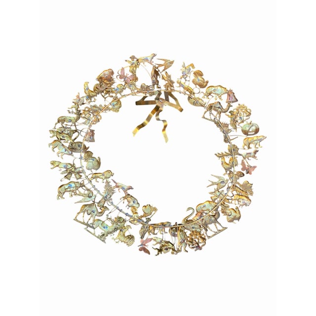 Late 20th Century Large Petites Choses All-Seasons Brass Wreath Dresden Easter Christmas Halloween Etc. For Sale - Image 17 of 17