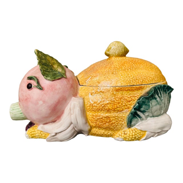Italian Vegetable and Pig Soup Tureen For Sale
