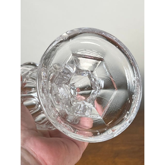Antique Boston & Sandwich Glass Co. Gothic Arch Pressed Glass Celery Vase C. 1860–1880 For Sale - Image 9 of 9