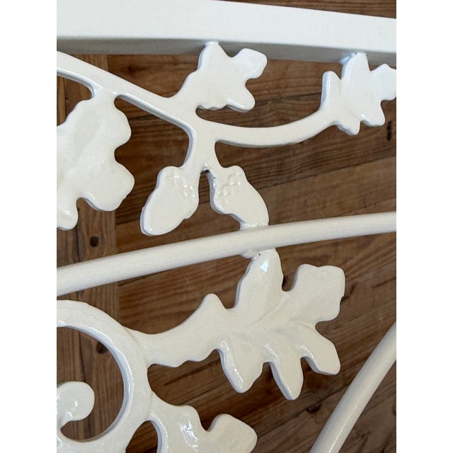 Mid 20th Century Vintage Woodard Aluminum Swivel Counter Stools With Ivy Leaf Backs – Set of Four For Sale - Image 5 of 12