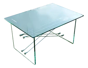 Crystal Living Room Table from Fontana Arte, 1970