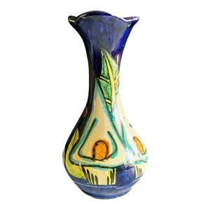 1960s Handpainted Calla Lily Impressionist Style Vase