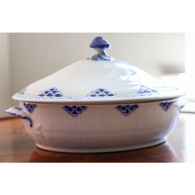 A gorgeous, heirloom-quality vintage oval covered serving dish (ragout/tureen) by Royal Copenhagen in the beloved...
