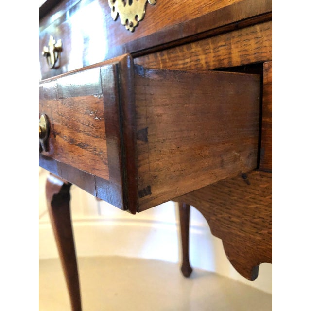 Antique George III Oak Lowboy For Sale - Image 6 of 10