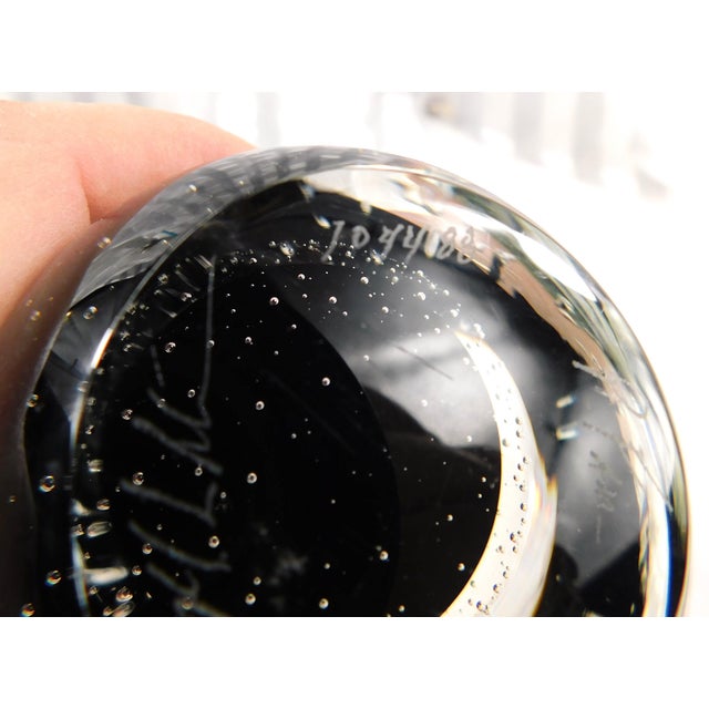 1980s Fire Island Black Bullicante Art Glass Perfume Bottle For Sale In San Francisco - Image 6 of 6