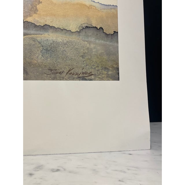 Late 20th Century Watercolor Painting by John Kokkinos For Sale - Image 4 of 4