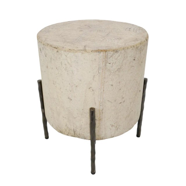 Tuscan Cream Round Side Table 17" For Sale - Image 10 of 10