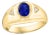 1 1/4 Ct Oval Natural Ceylon Blue Sapphire Engagement Ring in 18 Karat Gold, MEN For Sale