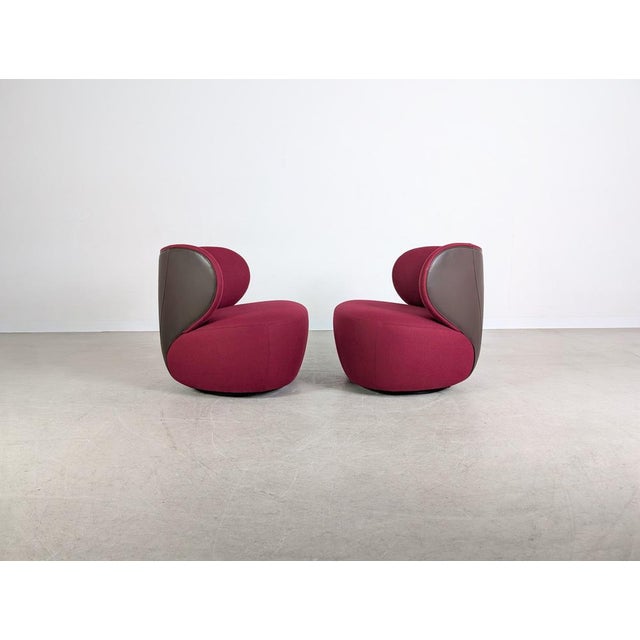 Textile Armchair with Lilac Upholstery by Eoos for Walter Knoll For Sale - Image 7 of 11