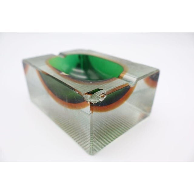 1960s Sommerso Murano Glass Ashtray by Flavio Poli for Seguso, Italy, 1960s For Sale - Image 5 of 8