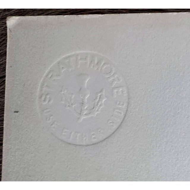 1970s Original Signed Henderson "Study for Guitar" Pencil and White Wash Sketch in Grey Linen and Gold Matting For Sale - Image 9 of 14