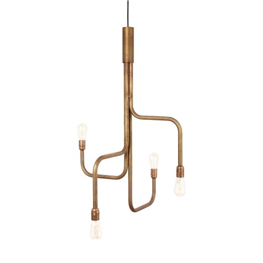 Large Strapatz Brass Hanging Lamp by Sabina Grubbeson for Konsthantverk For Sale