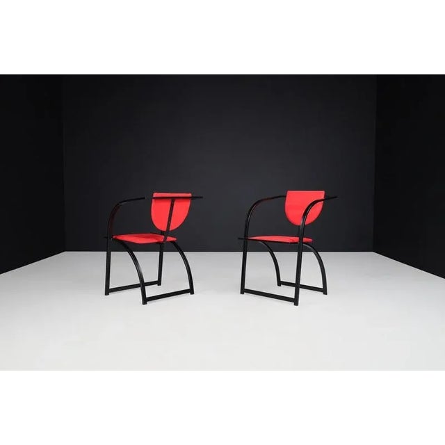 Postmodern Armchairs attributed to KFF Karl-Friedrich, Germany, 1980s, Set of 2 For Sale - Image 4 of 12