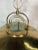 Mid Century Modern Brass and Frosted Glass Flying Saucer Style Chandelier For Sale In New York - Image 6 of 11
