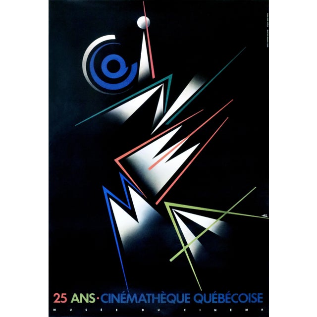 1988 Original Vintage Canadian Poster, 25 Ans Cinematheque Quebecoise For Sale - Image 4 of 4