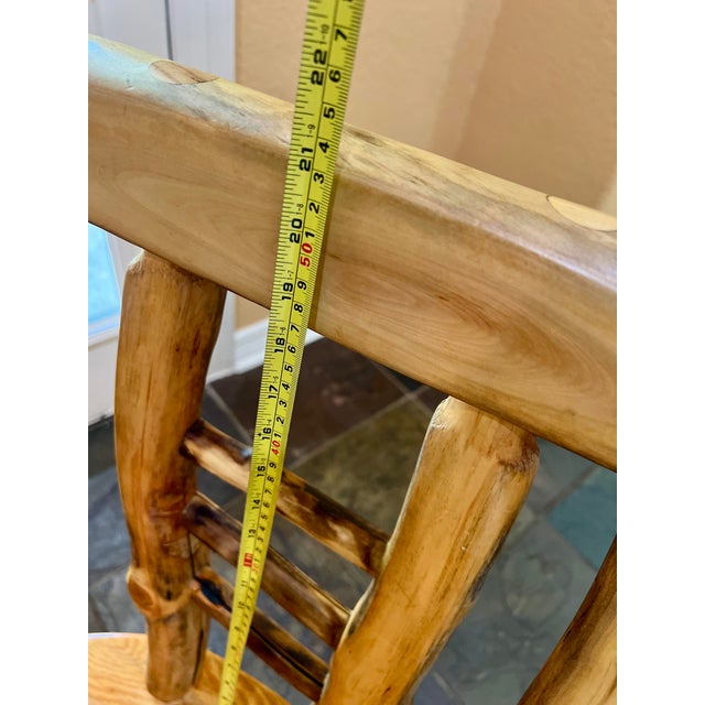 Chestnut Custom Solid Aspen Wood Dining Room Table Set - 7 Pieces For Sale - Image 8 of 12