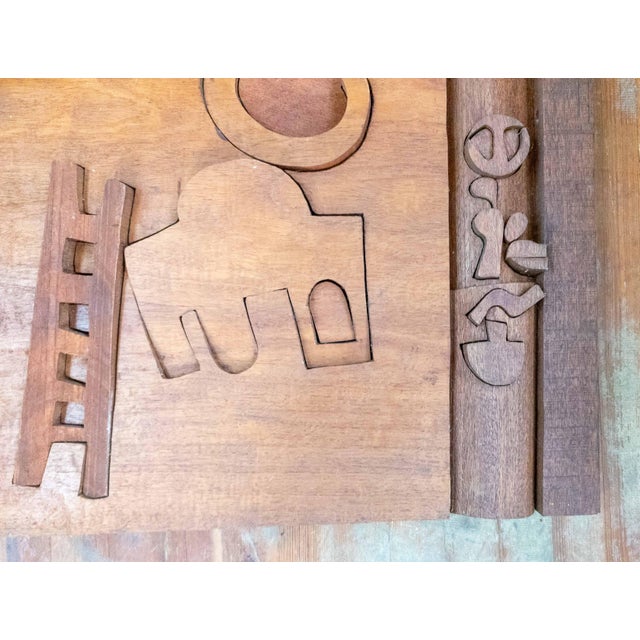 1981 Bas Relief Wood Wall Sculpture "Crab Nebula" by Hugh Townley For Sale - Image 4 of 17