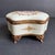 Ceramic French Porcelain Casket Trinket Box Hand Painted Courting Couple Dancing Scene For Sale - Image 7 of 12