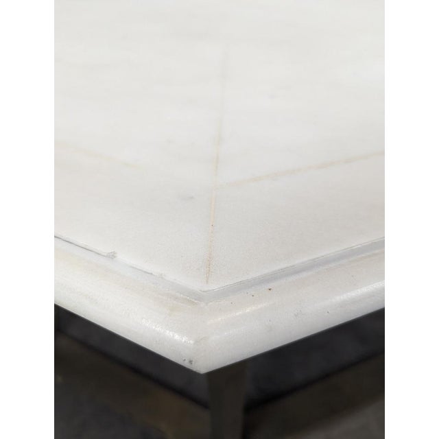 Octagonal Coffee Table with Marble Top, 1940s For Sale - Image 4 of 7