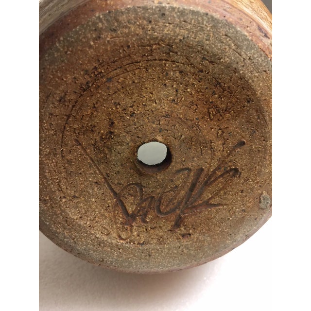 Late 20th Century Mid-Century Modern Drip Glaze Studio Pottery Bowl For Sale - Image 6 of 7