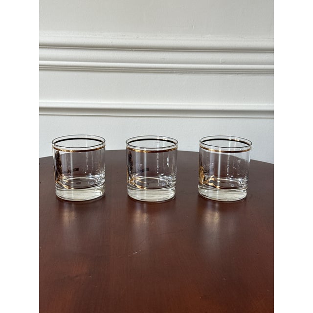 Mid 20th Century Culver Gold Owl Rocks Glasses— Set of 7 For Sale - Image 14 of 16