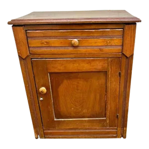 19th Century Antique American Primitive Rustic Style Solid Oak and Yellow Pine Cabinet.