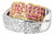 Late 20th Century Size 6.5 18K White Gold Pink Sapphire Pave Diamond Swirl Band Ring For Sale