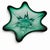 Mid 20th Century Murano Sommerso Emerald & Aquamarine Sculptural Star Art Glass Bowl 11.25" For Sale - Image 5 of 18