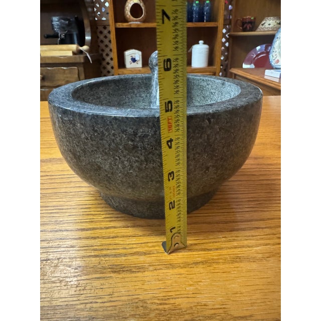 Stone Giant Mortar and Pestle Set Black Marble Polished Italy For Sale - Image 7 of 12