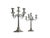 A stylish pair of 5-arm candlesticks made of silver-plated brass, very substantial and of excellent quality. Fluted design...
