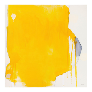 Contemporary Abstract Oil on Canvas "Yellow Note" by Xanda McCagg