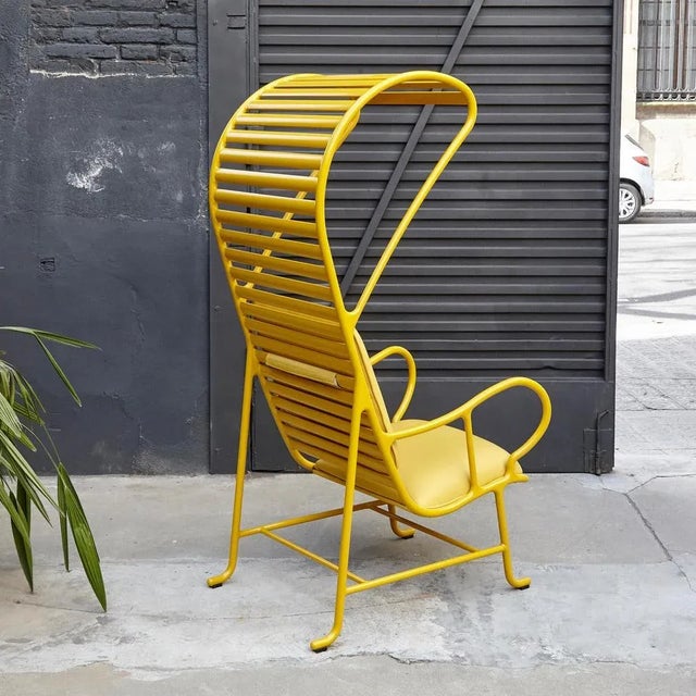 Contemporary Yellow Gardenias Indoor Armchair with Pergola by Jaime Hayon for Bd For Sale - Image 3 of 18