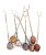 Dorothy Thorpe Vintage Mexican Silver, Mixed Metal & Semi Precious Stone Appetizer Forks, Cocktail Snack and Hors d'Ooeuvres Picks - Set of 7 For Sale - Image 4 of 9