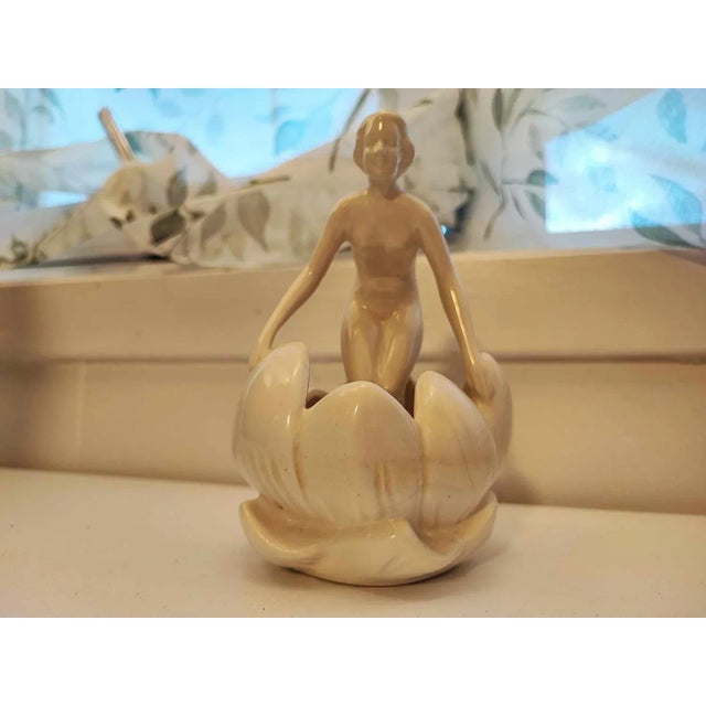 Art Deco Porcelain Figure Girl in Lilac, 1920s For Sale - Image 9 of 9